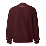 Playful White Embroidered Signnature (Unisex) Sweatshirt