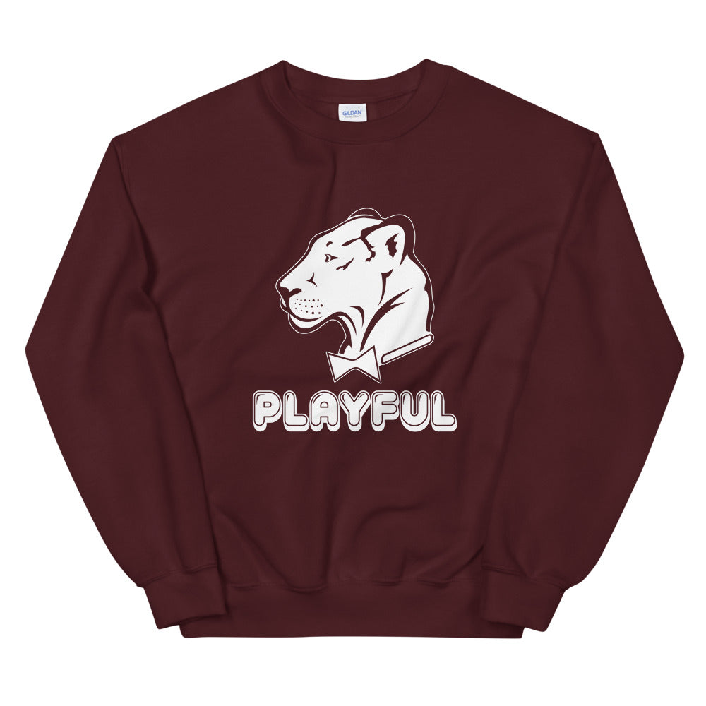 Playful Bubble White Logo (Unisex) Sweatshirt