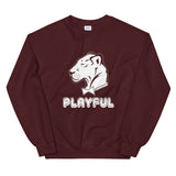 Playful Bubble White Logo (Unisex) Sweatshirt
