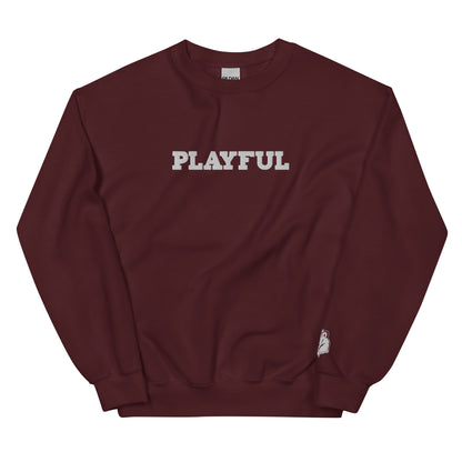 Playful Embroidered (Unisex) Sweatshirt