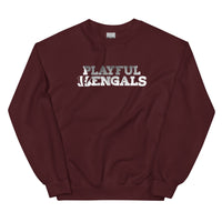 Playful Bengals (BLK/White) (Unisex) Sweatshirt