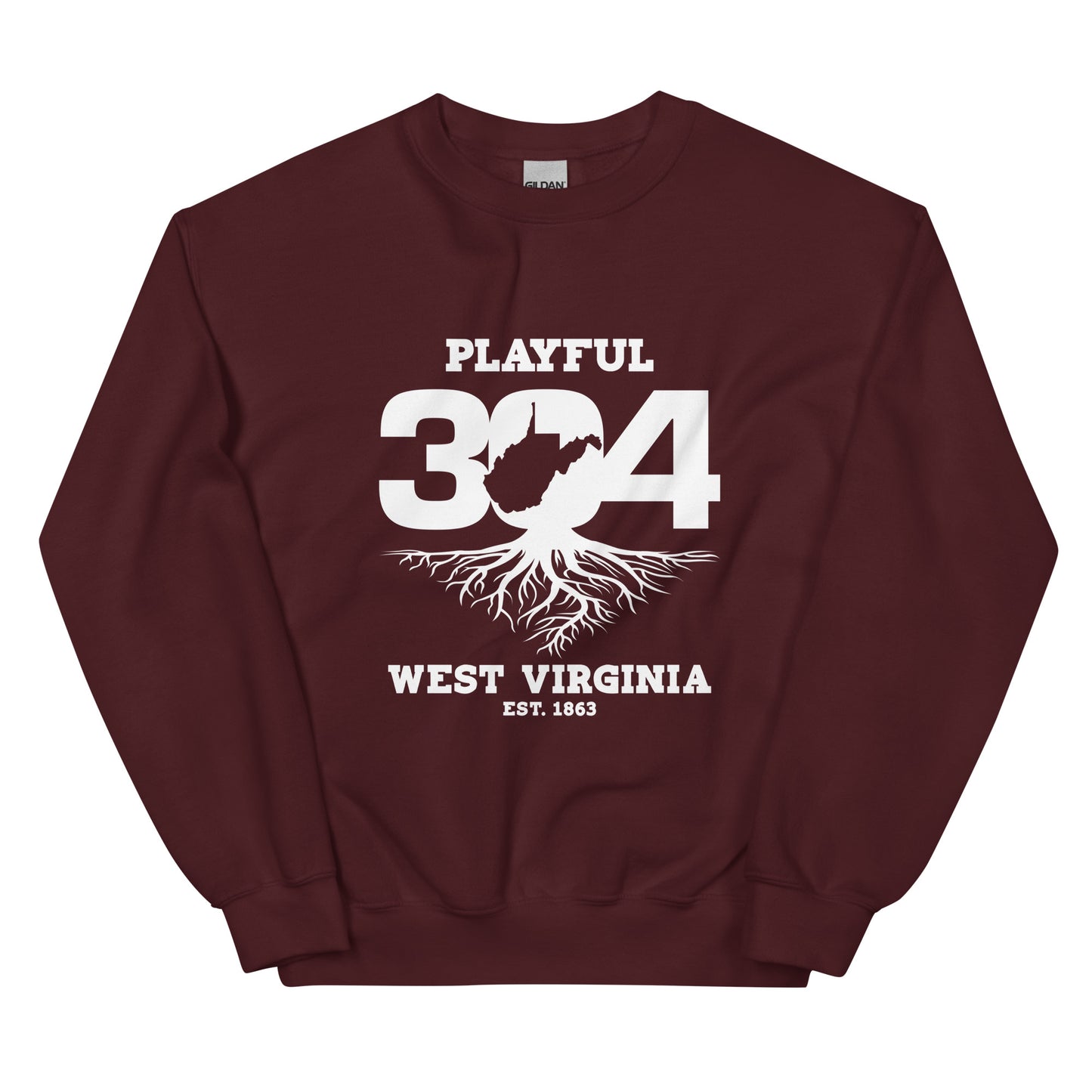 Playful WV - White (Unisex) Sweatshirt