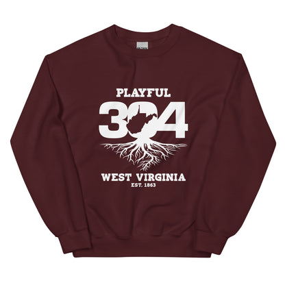 Playful WV - White (Unisex) Sweatshirt