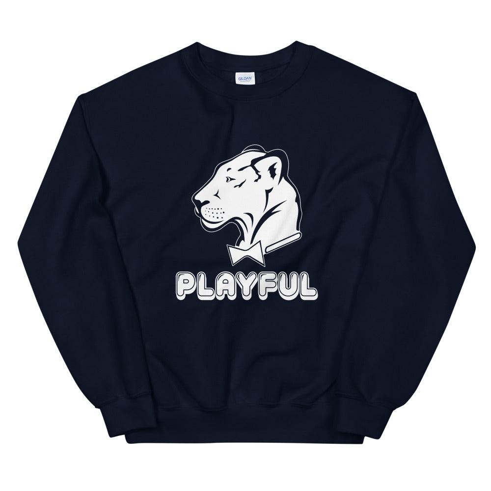 Playful Bubble White Logo (Unisex) Sweatshirt