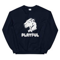 Playful Bubble White Logo (Unisex) Sweatshirt