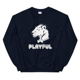 Playful Bubble White Logo (Unisex) Sweatshirt