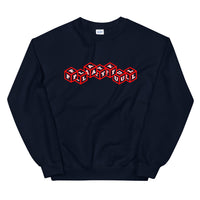 Playful 3D 3x Playful Red & White (Unisex) Sweatshirt