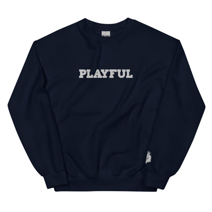 Playful Embroidered (Unisex) Sweatshirt