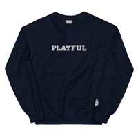 Playful Embroidered (Unisex) Sweatshirt
