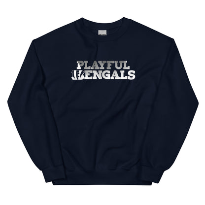 Playful Bengals (BLK/White) (Unisex) Sweatshirt