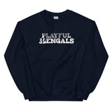 Playful Bengals (BLK/White) (Unisex) Sweatshirt