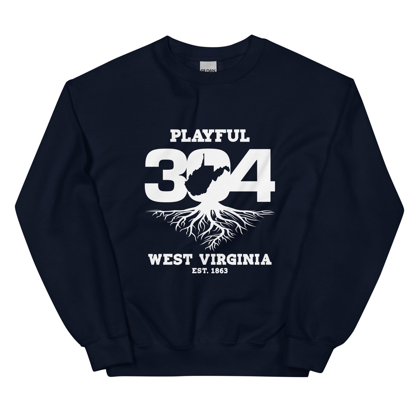 Playful WV - White (Unisex) Sweatshirt
