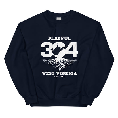 Playful WV - White (Unisex) Sweatshirt