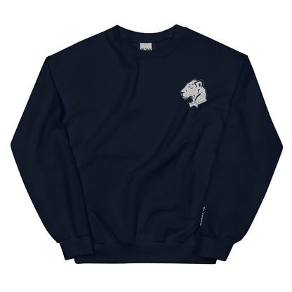 Playful Embroidered Lioness (Unisex) Sweatshirt