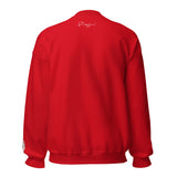 Playful White Embroidered Signnature (Unisex) Sweatshirt