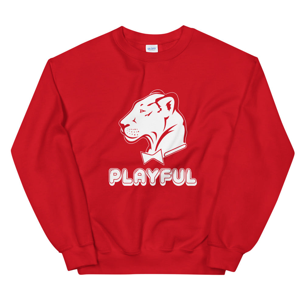 Playful Bubble White Logo (Unisex) Sweatshirt
