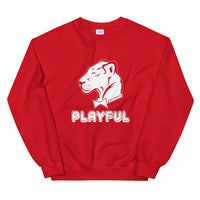 Playful Bubble White Logo (Unisex) Sweatshirt