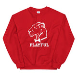 Playful Classic White Logo (Unisex) Sweatshirt