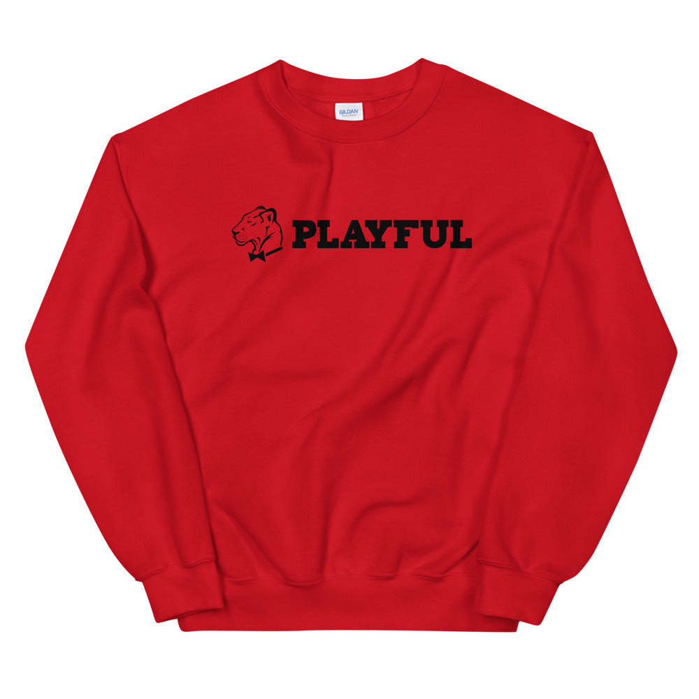 Playful Black Aligned Logo (Unisex) Sweatshirt