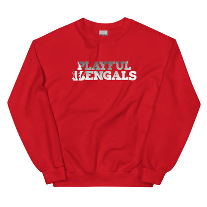 Playful Bengals (BLK/White) (Unisex) Sweatshirt
