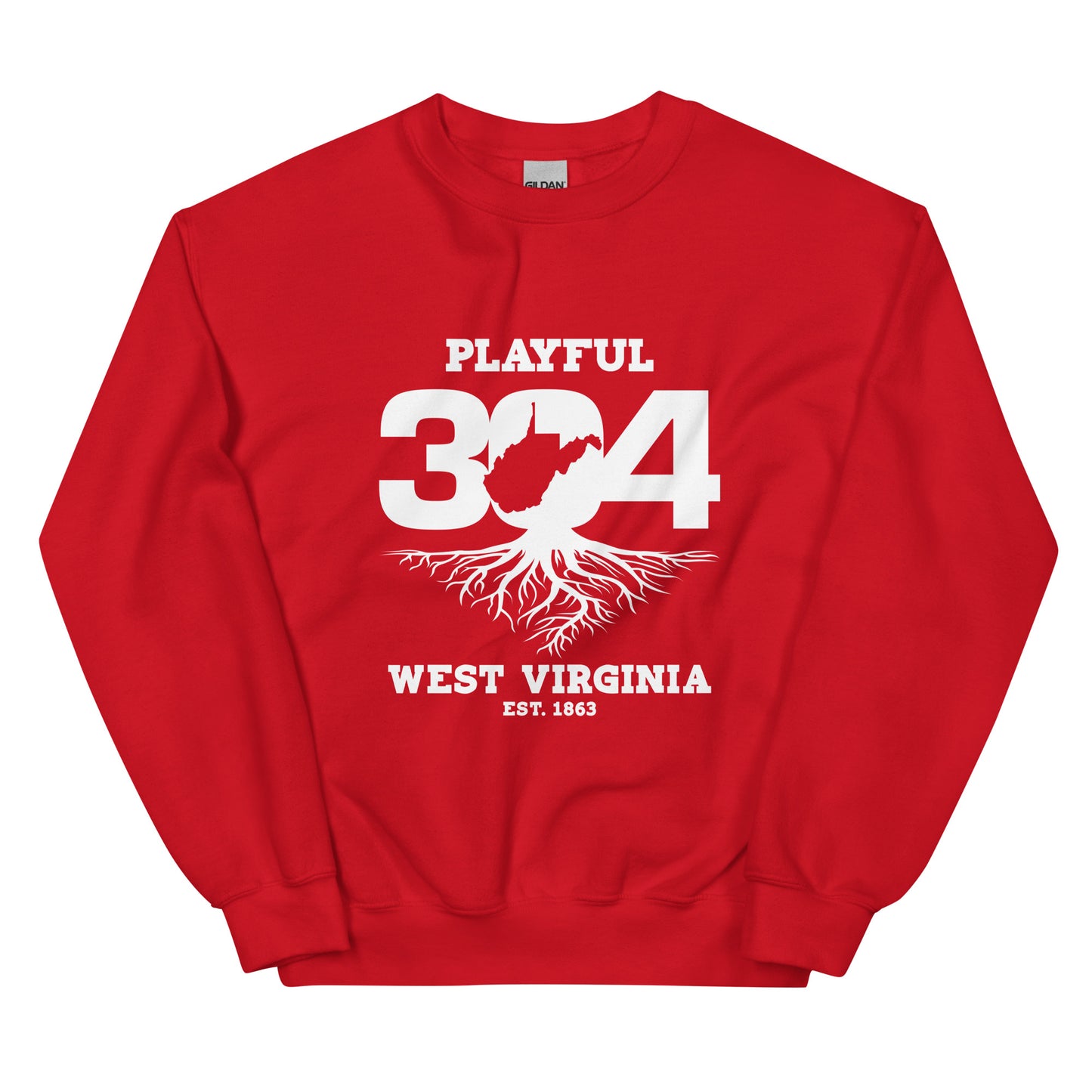 Playful WV - White (Unisex) Sweatshirt