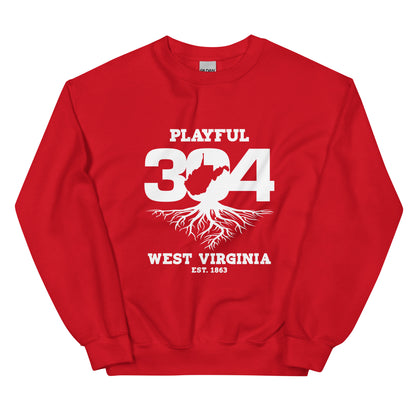 Playful WV - White (Unisex) Sweatshirt