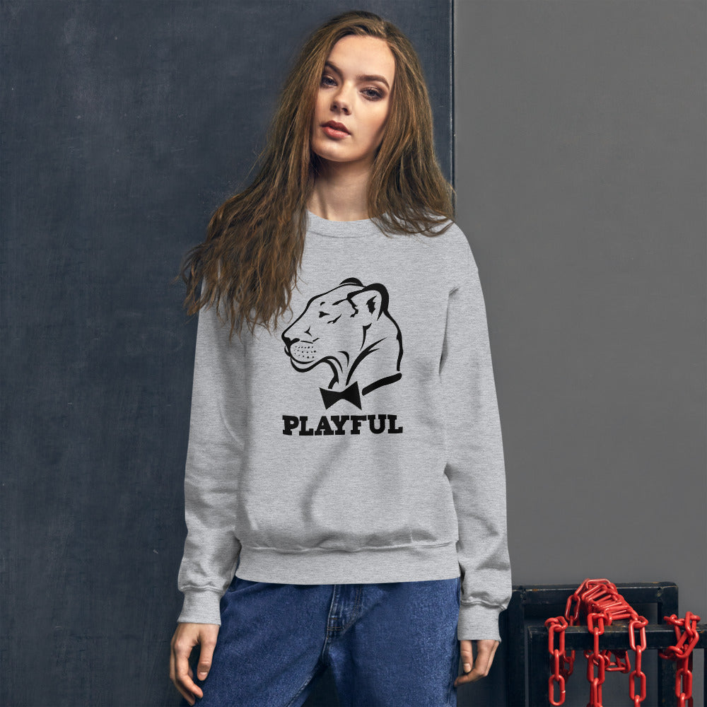 Playful Classic Black Logo (Unisex) Sweatshirt