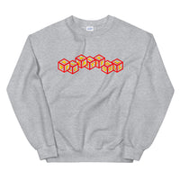 Playful 3D 3x Playful Red & Yellow (Unisex) Sweatshirt