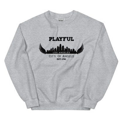 Playful Los Angeles City of Angels (Unisex) Sweatshirt
