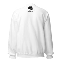 Playful Embroidered Black Lioness (Unisex) Sweatshirt