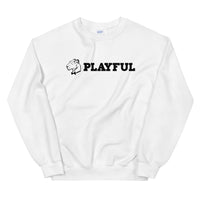 Playful Black Aligned Logo (Unisex) Sweatshirt