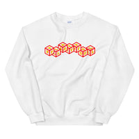 Playful 3D 3x Playful Red & Yellow (Unisex) Sweatshirt