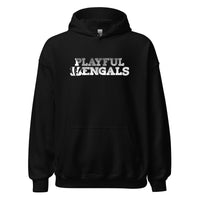 Playful Bengals (BLK/White) (Unisex) Hoodie