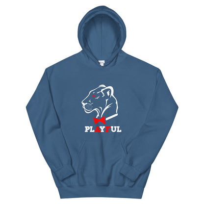 Playful AF White/Red (Unisex) Hoodie