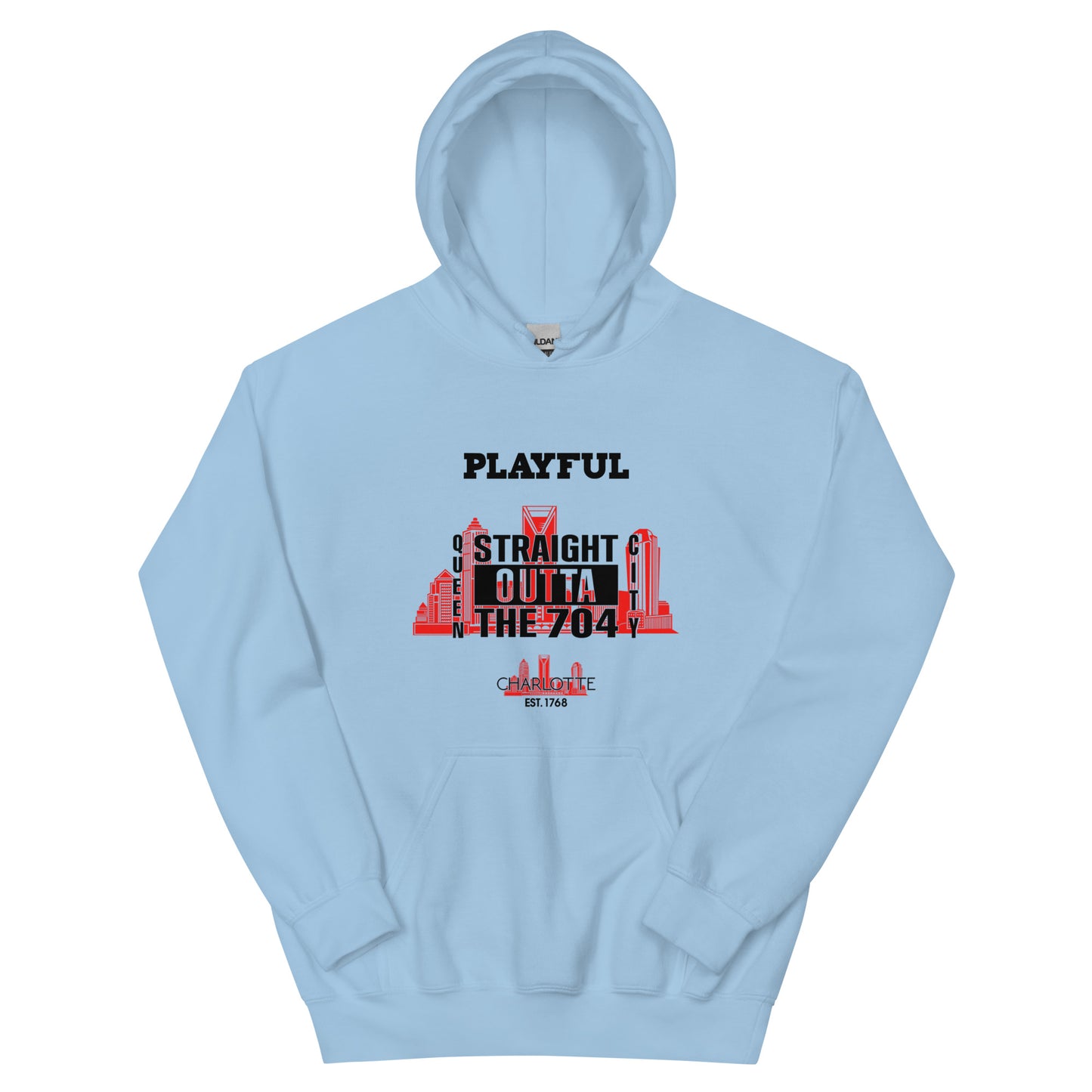 Playful Straight Outta The 704 (Unisex) Hoodie