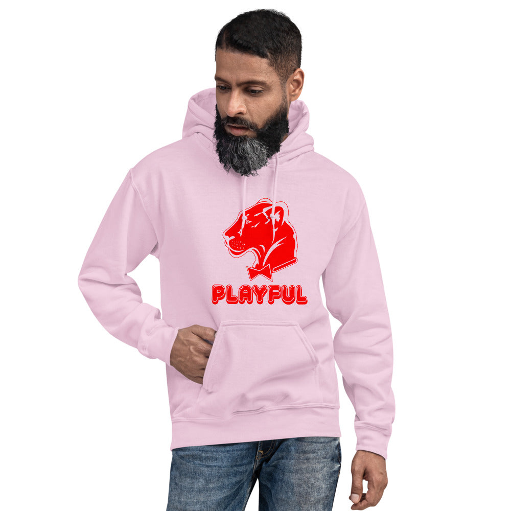 Playful Bubble Red Logo (Unisex) Hoodie