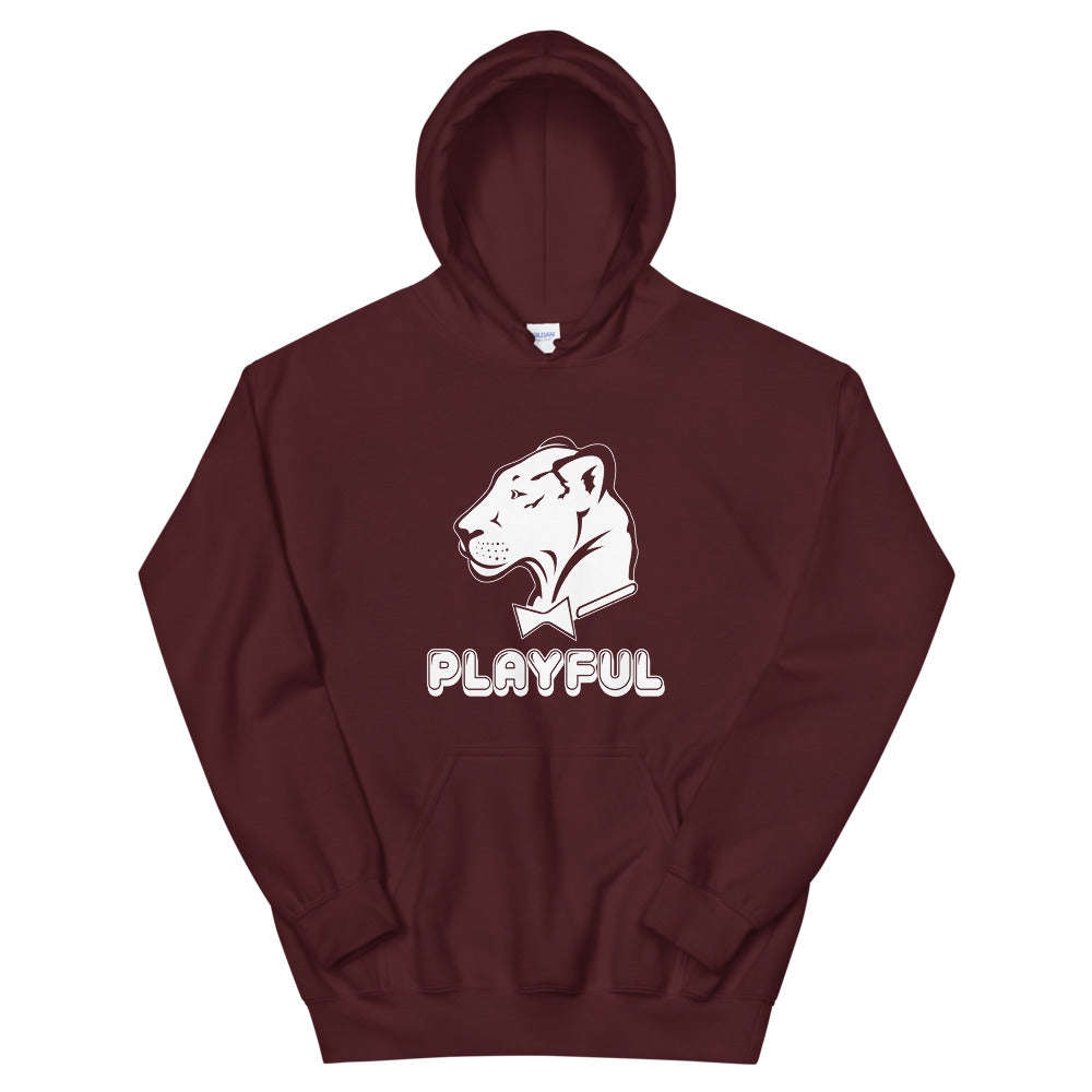 Playful Bubble White Logo (Unisex) Hoodie