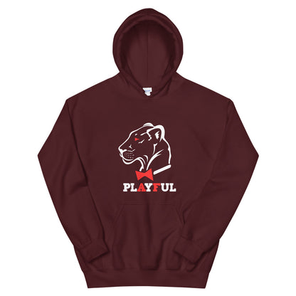 Playful AF White/Red (Unisex) Hoodie
