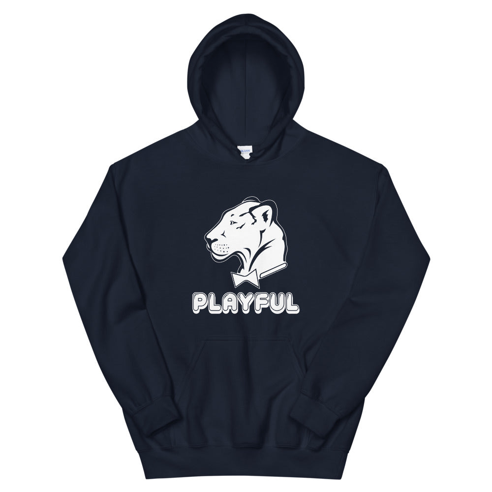 Playful Bubble White Logo (Unisex) Hoodie