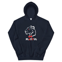 Playful AF White/Red (Unisex) Hoodie