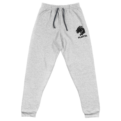 Playful Black Embroidered Logo (Unisex) Joggers