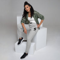 Playful Black Embroidered Logo (Unisex) Joggers