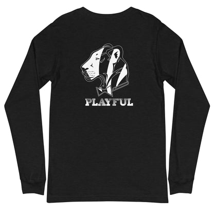 Playful Bengals Black/White (Unisex) Long Sleeve Tee