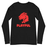 Playful Bubble Red Logo (Unisex) Long Sleeve Tee