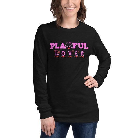 Playful Lover Pink & Red (Unisex) Long Sleeve Tee