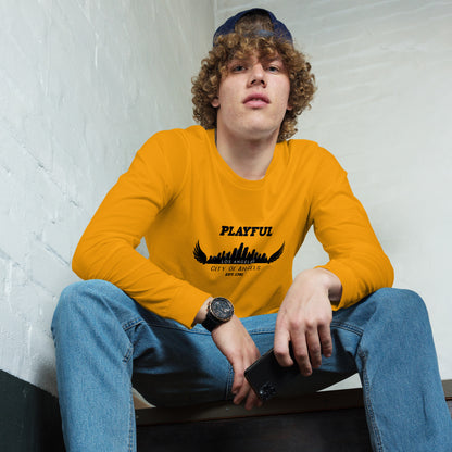Playful Los Angeles City of Angels (Unisex) Long Sleeve Tee