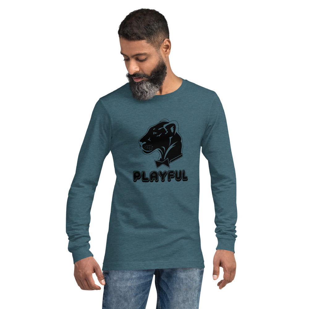 Playful Bubble Black Logo (Unisex) Long Sleeve Tee