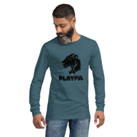 Playful Bubble Black Logo (Unisex) Long Sleeve Tee