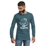 Playful Classic White Logo (Unisex) Long Sleeve Tee