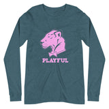 Playful Solid Light Pink Logo (Unisex) Long Sleeve Tee